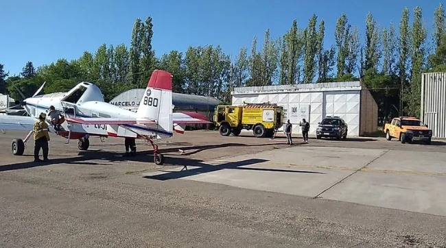 SE INCENDIÓ UN CERRO EN VALLE GRANDE