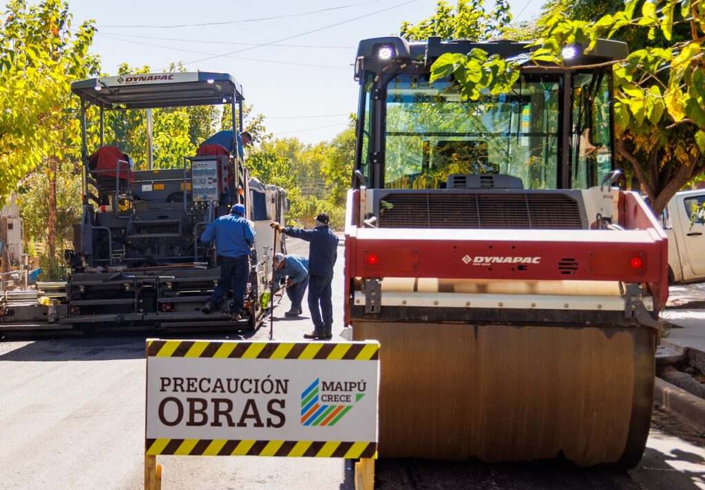 MAIPÚ ASFALTA UNA DE LAS RUTAS MÁS PRODUCTIVAS DEL DEPARTAMENTO