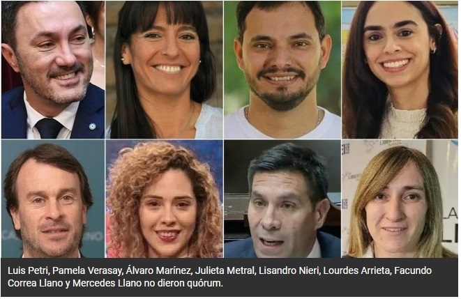 8 de 10 diputados mendocinos que no dieron quórum